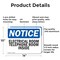 Signmission Electrical Room Telephone Room Inside, 14 in W x Rectangle, Aluminum OS-2PACK-NS-A-1014-L-11692 - alternate 8